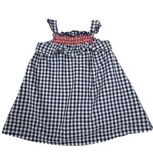 Carter's Navy and White Gingham Smocked Sundress Size 18‎ Months Girl
